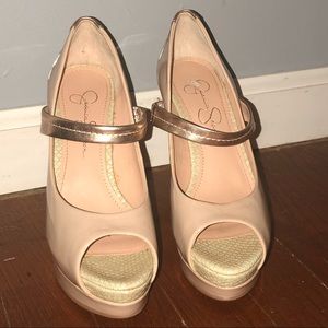 Jessica Simpson open toe pumps